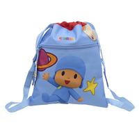 CYPBRANDS Pocoyó, Mochila, Preescolar, Material Escolar, Mochila Saco, Bolsa con Cuerdas,Bolsa, Multicolor, Producto Oficial
