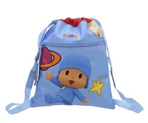 CYPBRANDS Pocoyó, Mochila, Preescolar, Material Escolar, Mochila Saco, Bolsa con Cuerdas,Bolsa, Multicolor, Producto Oficial