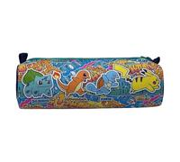 CYPBRANDS Pokémon- Estuche cilíndrico, Portatodos, Material Escolar, Pikachu,Squirtle. Charmander. Bulbasaur Estuche, Multicolor, Producto Oficial
