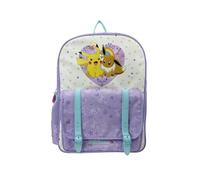 CYPBRANDS Pokémon, Mochila, Adaptable a Carro, Material Escolar, Colección Flowers, Color Morado, Producto Oficial