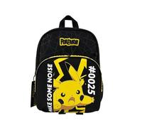 CYPBRANDS- Pokémon- Mochila Infantil, Mochila escolar, Medidas 30 cm, Material Escolar, Backpack, Pikachu, Color Negro, Producto Oficial