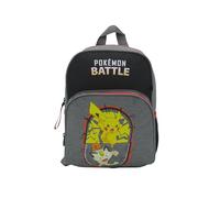 CYPBRANDS- Pokémon- Mochila Infantil, Mochila escolar, Medidas 30 cm, Material Escolar, Battle, Color Gris, Producto Oficial