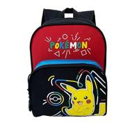 Pokémon- Mochila Infantil, Mochila escolar, Medidas 30 cm, Pikachu, Material Escolar, Backpack, Color Negro, Producto Oficial (CyP Brands)
