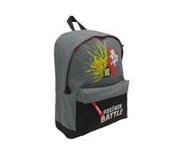 CYPBRANDS-Pokémon- Mochila juvenil, Adaptable a carro, Trolley, Material escolar, Backpack, Battle, Color Gris, Producto Oficial