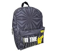 CYPBRANDS Pokémon- Mochila juvenil, Mochila escolar, Pikachu, Adaptable a carro, Color Gris, Unisex, Producto Oficial