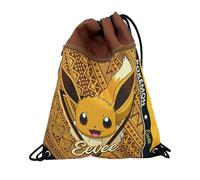 CYPBRANDS Pokémon-Mochila, Saco, Bolsa con cuerdas, Eevee, Color marrón, Producto Oficial