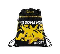 CYPBRANDS- Pokémon-Mochila, Saco, Bolsa con cuerdas, Pikachu, Color Negro, Producto Oficial