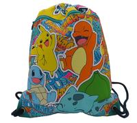 CyP Brands Mochila saco Pokémon Urban Colors multicolor Pikachu Charmander Squirtle Producto Oficial