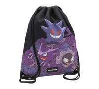 CYPBRANDS Pokémon - Mochila Saco Juvenil, Diseño Gengar, con Asas Regulables, Rucksack, Color Negro, Producto Oficial