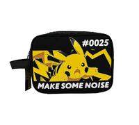 CYPBRANDS- Pokémon- Neceser, Bolsa de Viaje, Bolsa de Aseo, Unisex, Color Negro. Zapatillero, Pikachu, Producto Oficial