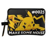 CYPBRANDS- Pokémon- Neceser, Bolsa de viaje, Bolsa de aseo, Unisex, Color Negro. Zapatillero, Pikachu, Producto Oficial