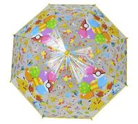 CYPBRANDS Pokémon- Paraguas Infantil, Paraguas Manual para Niños, Transparente, 8 Varillas y Tubo Metálico de Gran Resistencia, Producto Oficial
