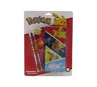 CYPBRANDS Pokémon, Set de Papelería, Portatodo Triple, Lápices, Goma de Borrar, Sacapuntas, Multicolor, Producto Oficial
