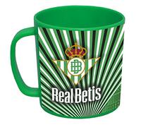 Real Betis Balompié- Taza, Desayuno, Menaje, Vajilla, Vaso, Microondas, Apto para lavavajillas, Color verde, Libre BPA, Producto oficial (CyP Brands)