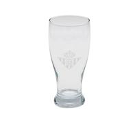 CYPBRANDS Real Betis Balompié, Vaso de Cerveza, Capacidad 565 ml, Vidrio, Transparente, Producto Oficial
