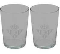 CYPBRANDS Real Betis Balompié, Vaso de Sidra, Vidrio, Resistente, Apto para Lavavajillas y Microondas, Capacidad 500 ml, Producto Oficial (Paquete de 2)