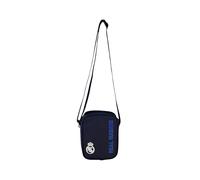 CYPBRANDS- Real Madrid, Bandolera, Bolso, Cartera, Riñonera, Color Azul, Producto Oficial