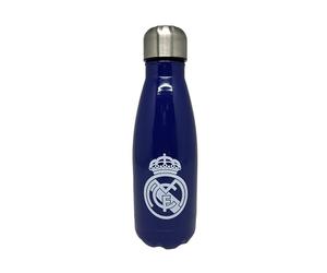 CYPBRANDS Real Madrid- Botella de agua de acero, Bidón, Cantimplora, Cierre Hermético, 550 ml, Color azul, Producto Oficial