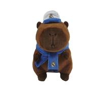 CYPBRANDS- Real Madrid,Capibara de Peluche con Gorra, Muñeco Suave y Tierno, 35 cm,Regalo Original para Niños y Adultos