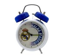 CYPBRANDS-Real Madrid, Despertador, Reloj Musical, Himno del Real Madrid, con Pilas, Color Blanco, Producto Oficial
