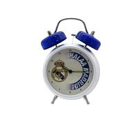 CYPBRANDS-Real Madrid, Despertador, Reloj Musical, Himno del Real Madrid, Con Pilas, Color Blanco, Producto Oficial