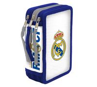 CYPBRANDS Real Madrid, Estuche, Plumier de 3 Pisos, Material Escolar, Multicolor, Producto Oficial