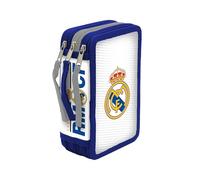 CYPBRANDS Real Madrid, Estuche, Plumier de 3 Pisos, Material Escolar, Multicolor, Producto Oficial