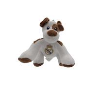 CyP Brands- Real Madrid, Llavero, Llaves, Colgante Mochila, Peluche, Perro, Color Marrón, Producto Oficial