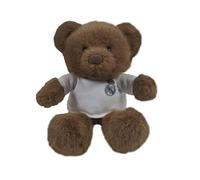 CYPBRANDS Real Madrid, Peluche Osito con Camiseta, Producto Oficial Real Madrid, Dimensión 20 cm, Color Marrón