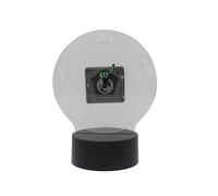 CYPBRANDS-Real Madrid, Reloj, Despertador, Metacrilato, con luz LED, Producto Oficial