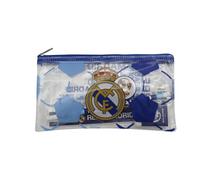 CyP Brands- Real Madrid, Set de Papelería, Escritura, Regla, Goma de Borrar, Sacapuntas, Estuche, Lápiz, Color Blanco, Producto Oficial