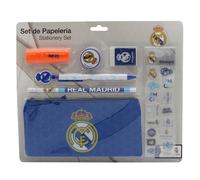 CyP Brands – Set de papelería Real Madrid, lápiz y bolígrafo – Azul – Producto oficial