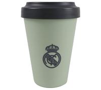 CYPBRANDS Real Madrid, Vaso, Vaso para llevar, Take Away, Vaso con Tapa, Color Verde, Producto Oficial