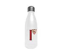 CYPBRANDS Sevilla - Botella Agua de Acero Inoxidable, Bidón, Cantimplora, Cierre Hermético, Letra I, 550 ml, Color Blanco, Producto Oficial