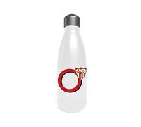 CYPBRANDS Sevilla - Botella Agua de Acero Inoxidable, Bidón, Cantimplora, Cierre Hermético, Letra O, 550 ml, Color Blanco, Producto Oficial