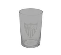CYPBRANDS Sevilla F.C., Vaso de Agua, Vidrio, Resistente, Apto para Lavavajillas y Microondas, Capacidad 270 ml, Producto Oficial