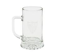 CYPBRANDS Sevilla FC, Jarra de Cerveza, Vidrio, Capacidad 500 ml, Transparente, Producto Oficial