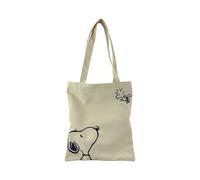 CYPBRANDS Snoopy, Bolsa de Tela, Bolsos, Color Crema, Producto Oficial