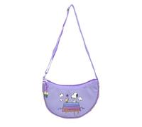 CYPBRANDS Snoopy, Bolso Media Luna, Bolso multifunción, Bolso niña, Bolsa mujer, Colro Morado, Producto Oficial