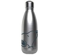 CYPBRANDS Snoopy - Botella de agua de acero, Bidón, Cantimplora, Cierre Hermético, Color blanco, Producto Oficial
