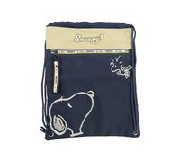 CYPBRANDS-. Snoopy, Mochila saco, Mochila con cuerdas, Bolso, Complementos, Color Petróleo, Producto Oficial