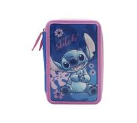 CyP Brands- Stitch, Plumier de 3 pisos, Material Escolar, Estuche, Multicolor, Producto Oficial