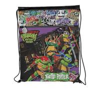 Tortugas Ninja- Mochila saco, Saco, Mochila con cuerdas, Extraescolares, Mutants, Multicolor, Producto Oficial (CyP Brands)
