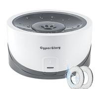 CyperGlory Cuenco de agua para perros, dispensador de agua para mascotas, sin derrames, de 55 onzas, para gatos y cachorros pequeños a razas medianas y grandes, comedero de agua lento antisalpicaduras