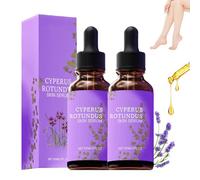 Cyperglow - Sérum De Cyperus Rotundus, Aceite De Chipre Rotundus Para La Depilación, Equilibra El Tono De La Piel, Hidrata Y Calma, Apto Para Todo Tipo De Piel (2 unidades)