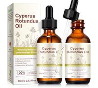 Cyperus Rotundus Oil, Aceite de Cyperus Rotundus 60 ml, Reduce el crecimiento del exceso de pelo en el cuerpo, hidrata y calmante la piel (2PC, 60ml)