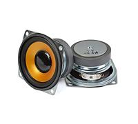 CYPHE 2 unids 4 Ohm 5W Audio Altavoz de Audio 2.5 Pulgadas 66 mm Rango Completo Cono de Goma Altavoz Cuadrado Bricolaje Sistema de Sonido de Cine en casa Compatible for Altavoz Altavoz de estantería