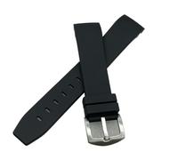 CYPHE Correa de goma natural 22mm accesorios caja no pegajosa pelo general a prueba de agua apto for seiko correa de reloj (Color : Black-A, Size : 22mm)