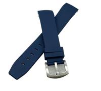 CYPHE Correa de goma natural 22mm accesorios caja no pegajosa pelo general a prueba de agua apto for seiko correa de reloj (Color : Blu, Size : 22mm)