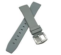 CYPHE Correa de goma natural 22mm accesorios caja no pegajosa pelo general a prueba de agua apto for seiko correa de reloj (Color : Gray, Size : 22mm)